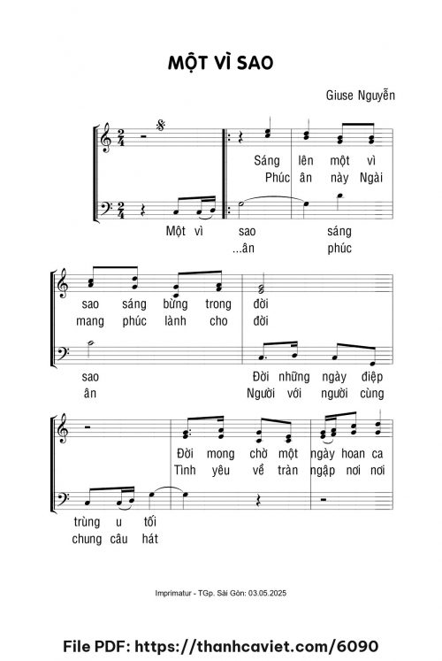 Một vì sao - Giuse Nguyễn - trang 1
