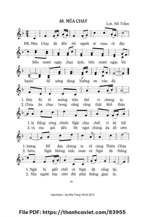 Mùa Chay - Lm. Mi Trầm - trang 1