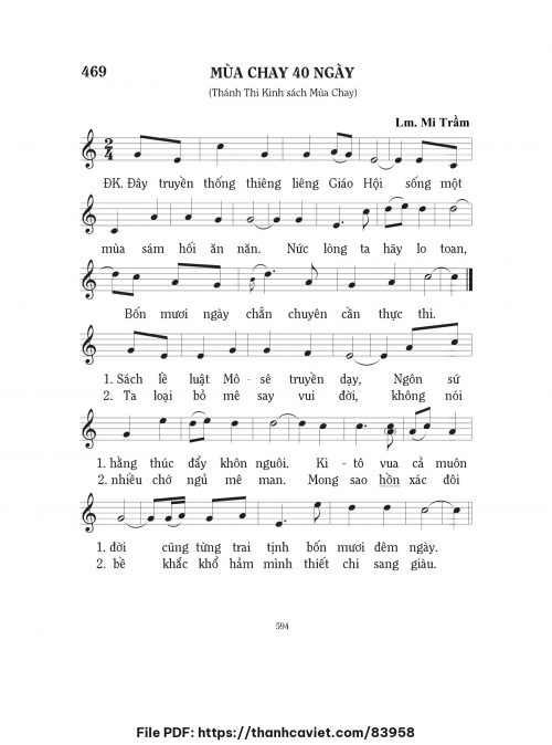 Mùa Chay 40 ngày - Lm. Mi Trầm - trang 1