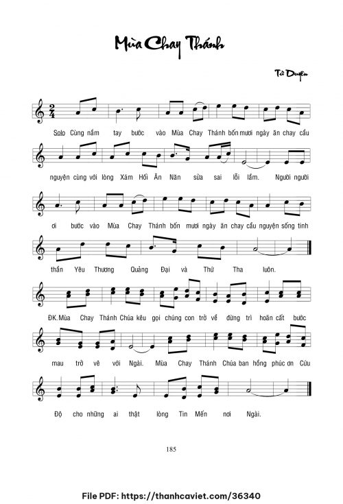 Mùa Chay Thánh - Lm. Từ Duyên - trang 1