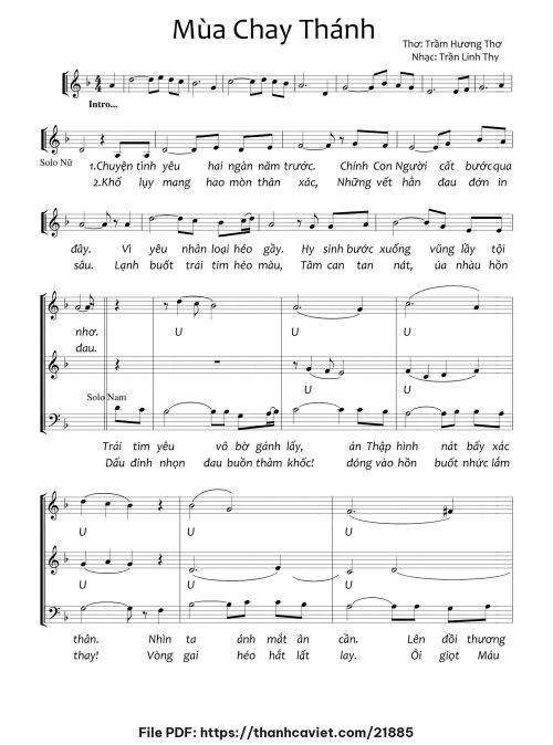 Mùa Chay Thánh - Linh Trần Thy - Thơ: Trầm Hương Thơ - trang 1
