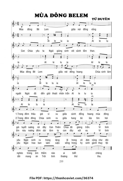 Mùa đông Bêlem - Lm. Từ Duyên - trang 1