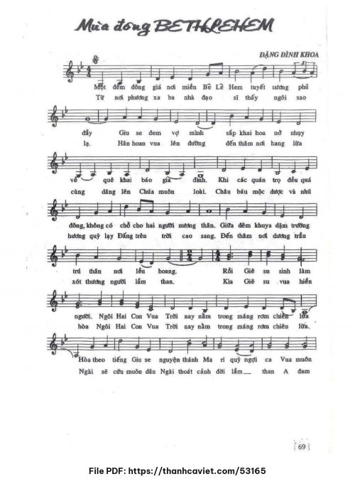 Mua đông Bethlehem - Đặng Đình Khoa - trang 1
