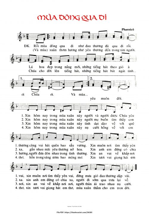 Mùa đông qua đi - Phanxicô - trang 1