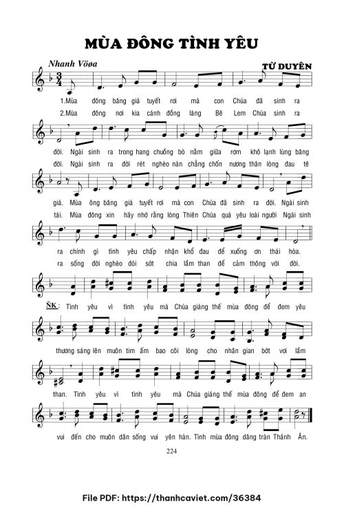 Mùa đông tình yêu - Lm. Từ Duyên - trang 1