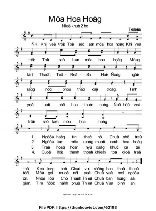 Mưa hoa hồng – 2 bè - Sr. Têrêsa - trang 1
