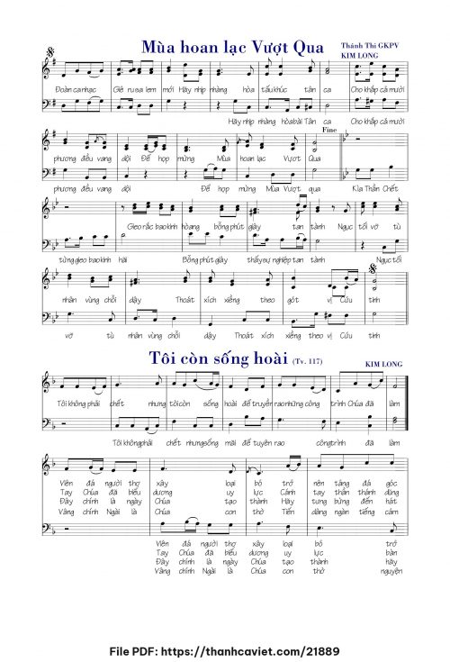 Mùa hoan lạc vượt qua - Lm. Kim Long - trang 1