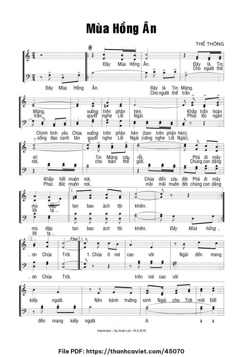 Mùa hồng ân - Thế Thông - trang 1