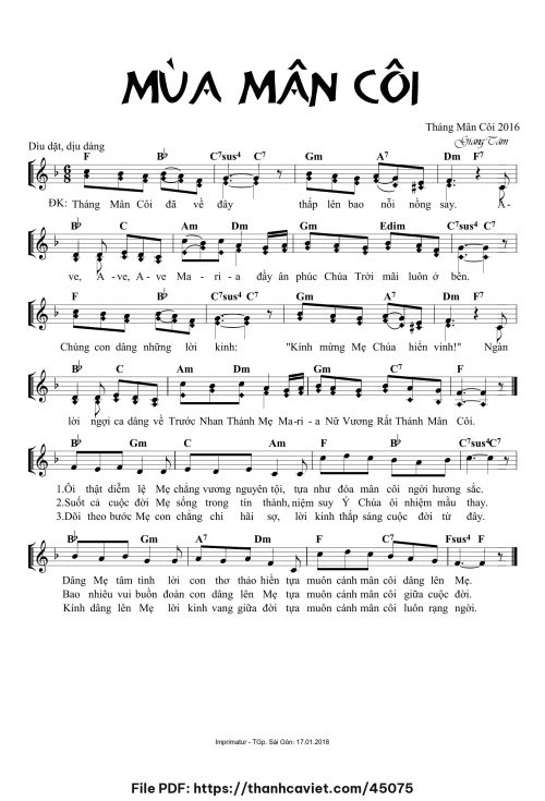 Mùa Mân Côi - Lm. Giang Tâm - trang 1
