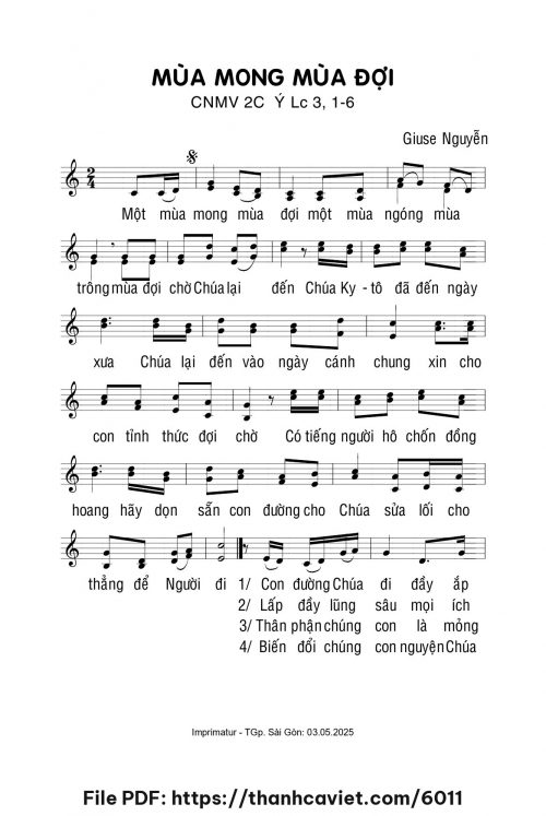 Mùa mong mùa đợi - Giuse Nguyễn - trang 1