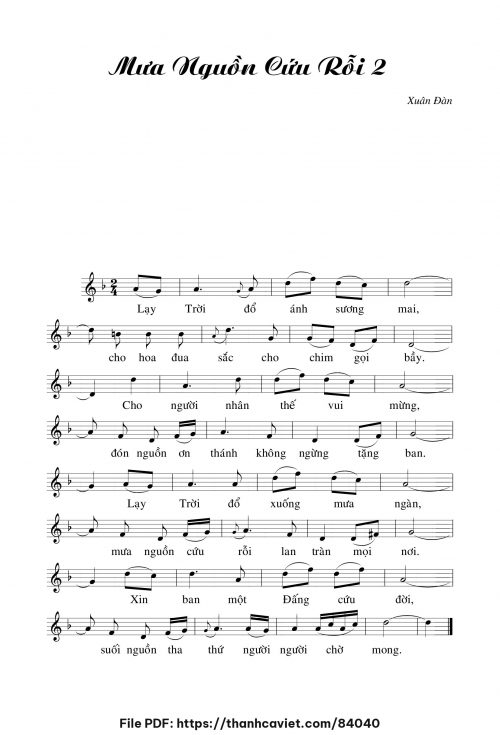 Mưa nguồn cứu rỗi 2 - Xuân Đàn - trang 1