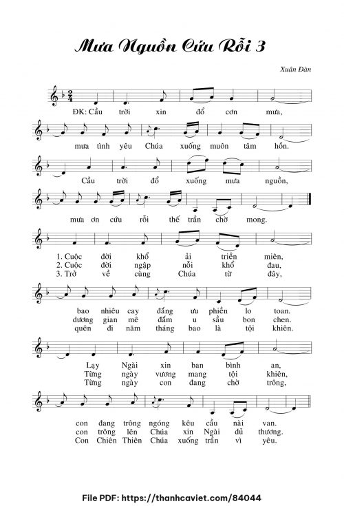 Mưa nguồn cứu rỗi 3 - Xuân Đàn - trang 1