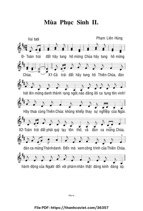 Mùa Phục sinh 2 - Lm. Phạm Liên Hùng - trang 1
