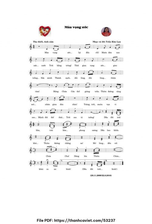 Mùa vọng ước - Trần Kim Lan - trang 1