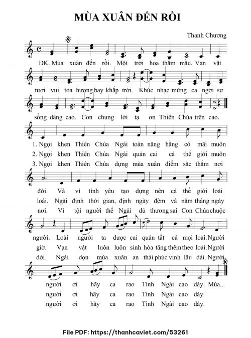 Mùa xuân đến rồi - Thanh Chương - trang 1