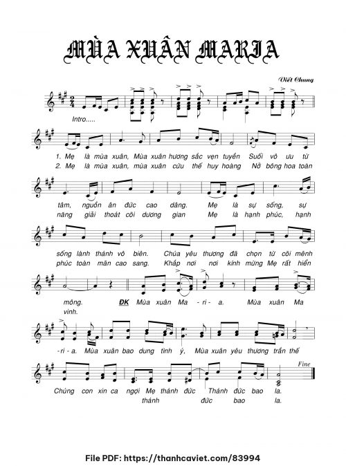 Mùa xuân Maria - Viết Chung - trang 1
