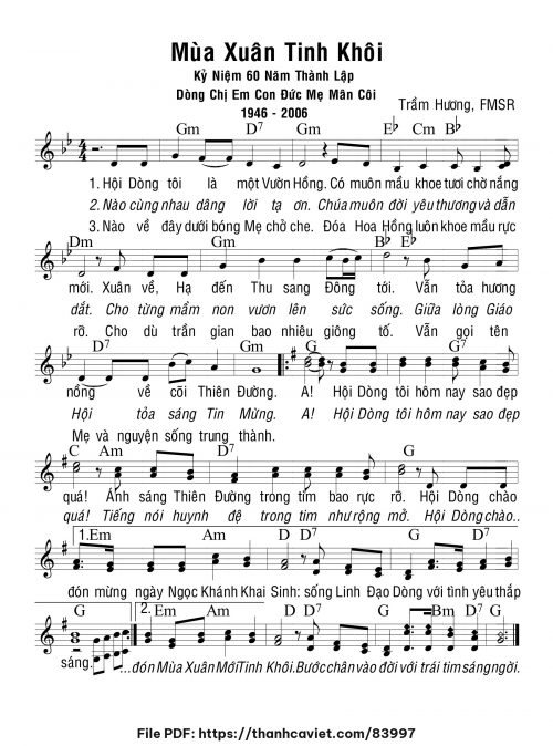 Mùa xuân mới tinh khôi - Sr. Trầm Hương - trang 1
