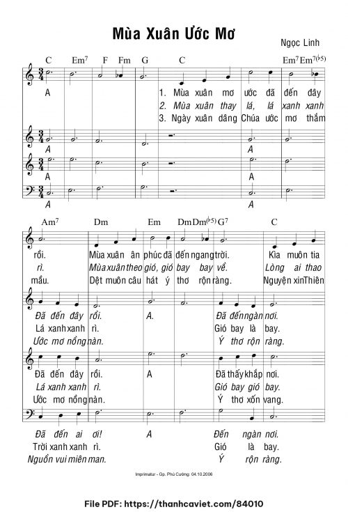 Mùa xuân ước mơ - Ngọc Linh - trang 1