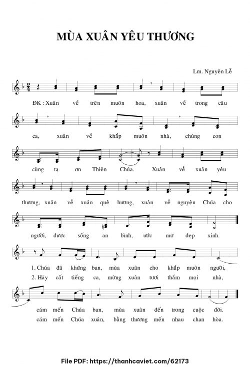 Mùa xuân yêu thương - Lm. Nguyên Lễ - trang 1