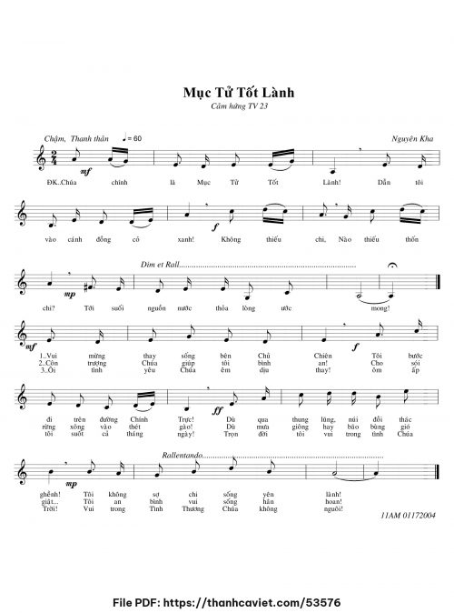 Mục tử tốt lành - Nguyên Kha - trang 1