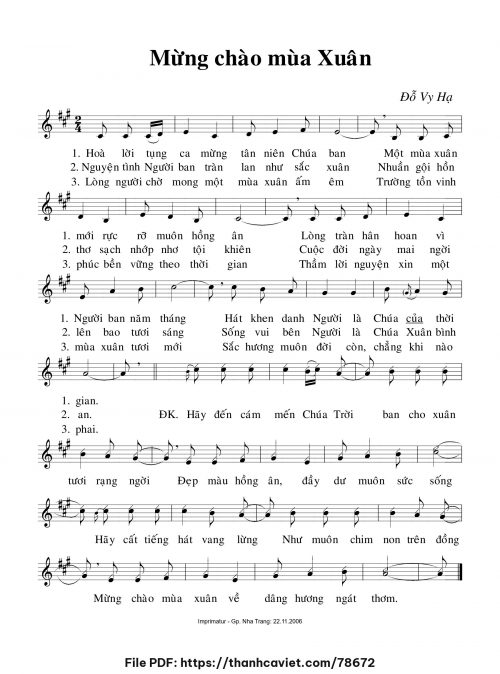 Mừng chào mùa xuân - Đỗ Vy Hạ - trang 1