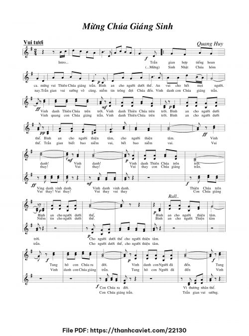 Mừng Chúa Giáng sinh - Nguyễn Quang Huy - trang 1