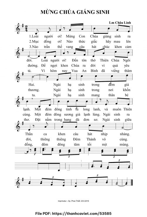 Mừng Chúa Giáng Sinh 2 - Lm. Châu Linh - trang 1