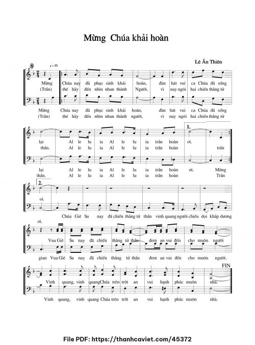 Mừng Chúa khải hoàn - Lê Ân Thiên - trang 1
