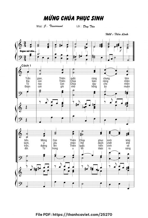 Mừng Chúa Phục sinh - Tiến Linh - trang 1