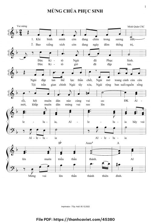 Mừng Chúa Phục Sinh - Minh Quân CSC - trang 1