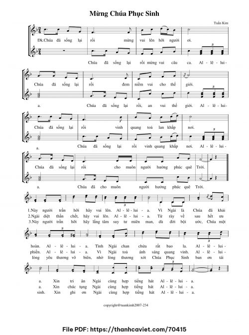 Mừng Chúa Phục sinh - Tuấn Kim - trang 1