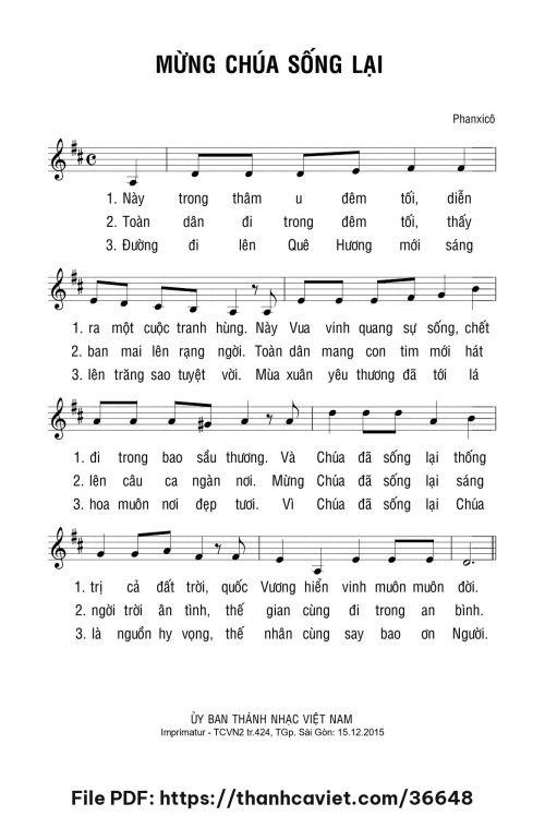 Mừng Chúa sống lại - Phanxicô - trang 1