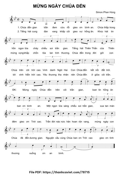Mừng ngày Chúa đến - Phan Hùng - trang 1
