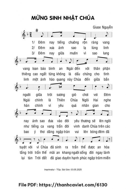 Mừng Sinh Nhật Chúa - Giuse Nguyễn - trang 1