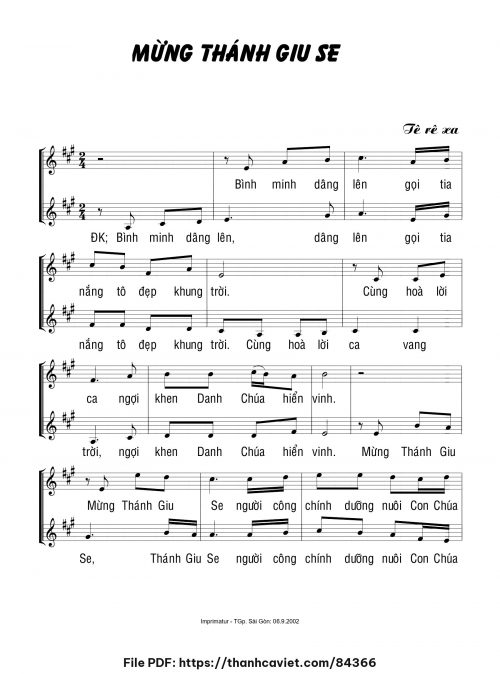 Mừng thánh Giuse - Sr. Têrêsa - trang 1