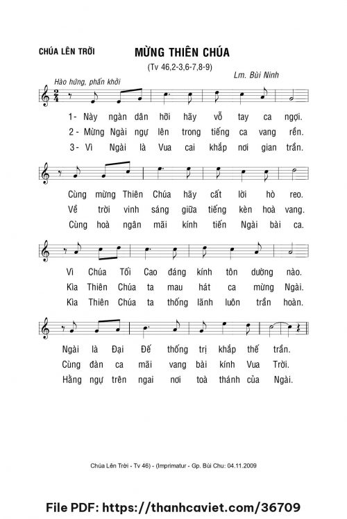 Mừng Thiên Chúa - Lm. Bùi Ninh - trang 1