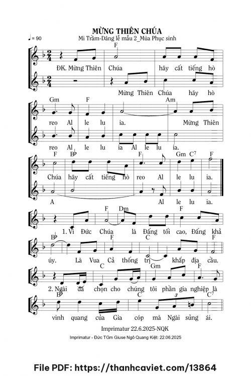 Mừng Thiên Chúa - Lm. Mi Trầm - trang 1