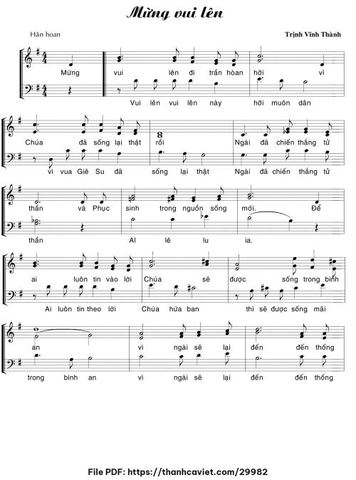 Mừng vui lên - Trịnh Vĩnh Thành - trang 1