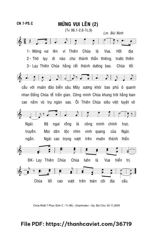 Mừng vui lên 2 - Lm. Bùi Ninh - trang 1