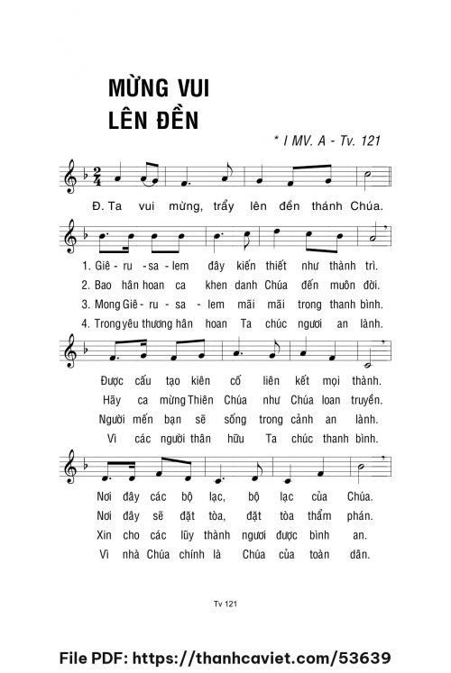 Mừng vui lên đền - Lm. La Thập Tự - trang 1