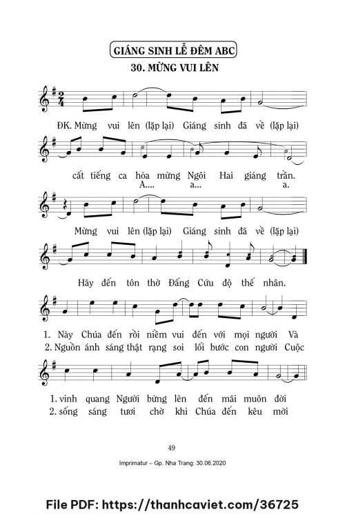 Mừng vui lên [Giáng Sinh Lễ Đêm ABC] – - Lm. Mi Trầm - trang 1