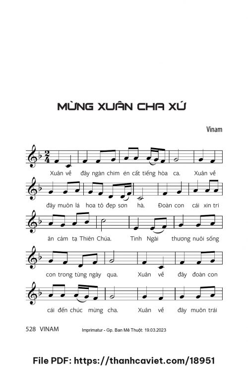Mừng xuân Cha xứ - Vinam - trang 1