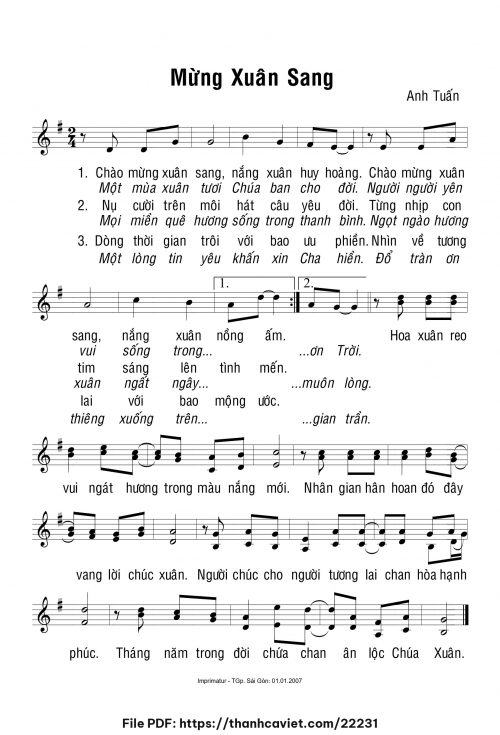 Mừng xuân sang - Anh Tuấn - trang 1
