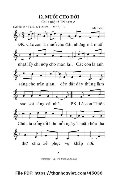 Muối cho đời [CN5 TNA] – - Lm. Mi Trầm - trang 1