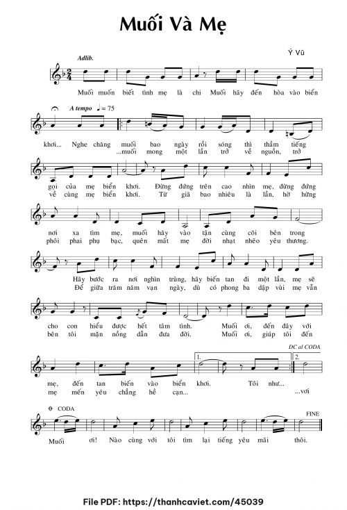 Muối và Mẹ - Ý Vũ - trang 1