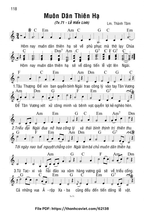 Muôn dân thiên hạ - Lm. Thành Tâm - trang 1