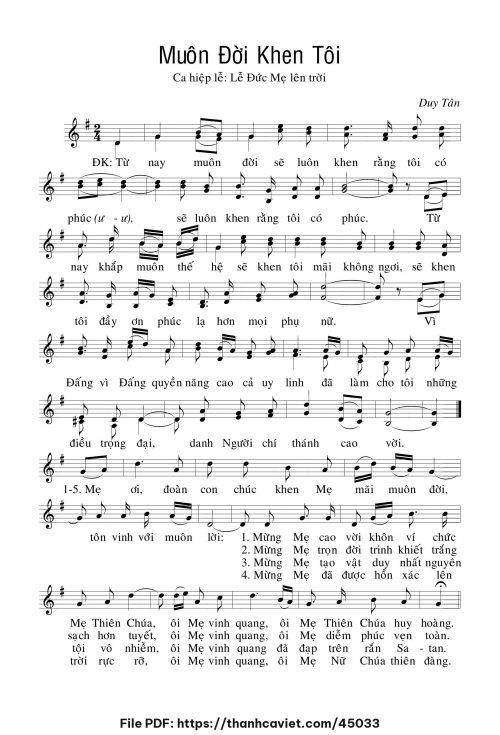 Muôn đời khen tôi - Duy Tân - trang 1