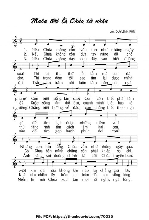 Muôn đời là Chúa từ nhân - Lm. DUYLINH.PHN - trang 1