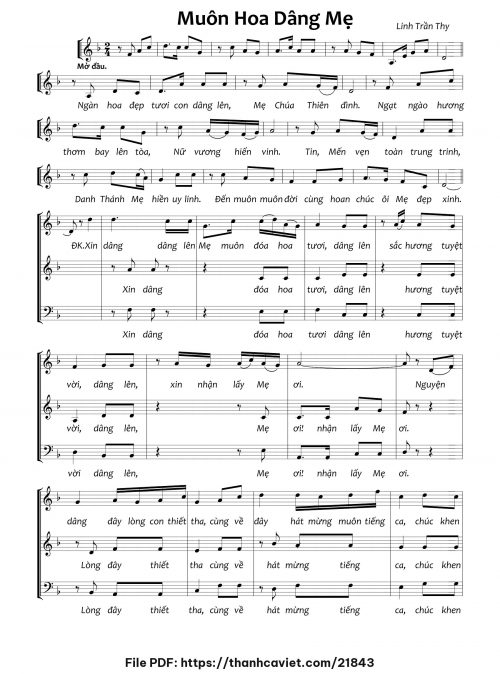 Muôn hoa dâng Mẹ - Linh Trần Thy - trang 1