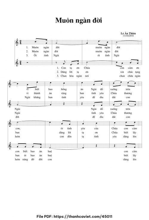 Muôn ngàn đời - Lê Ân Thiên - trang 1